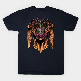 Owl cyborg Backprint T-Shirt